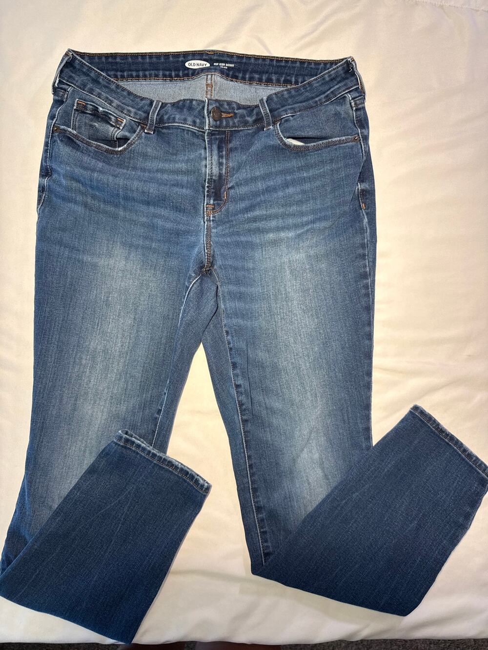 Old Navy Pop Icon Skinny Jeans Womens 12 Mid Rise Medium Wash Stretch Denim